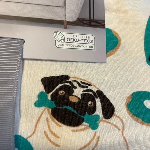 Pugs! Pug mom, Pug life. New size M (8-10) Serra for Aldi PJs loungewear. - Picture 7 of 7